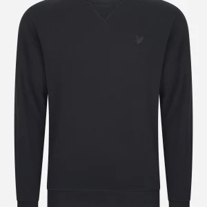 Tonal eagle crew neck sweatshirt - jet black