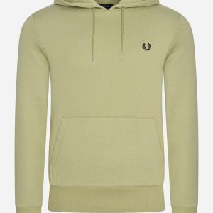 Tipped hooded sweatshirt - sage green