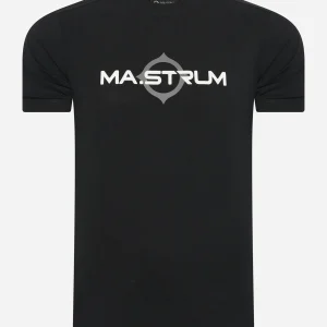 SS logo print tee - jet black