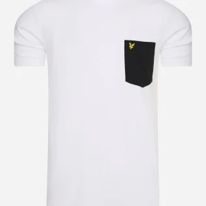 Contrast pocket t-shirt - white jet black