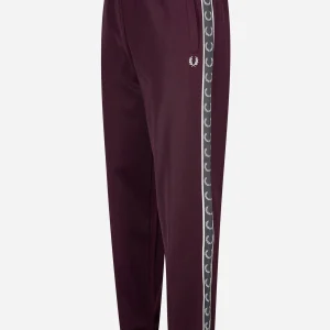 Seasonal taped track pant - oxblood gunmetal