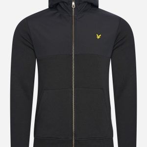 Softshell jersey zip hoodie - jet black