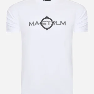 SS logo print tee - optic white