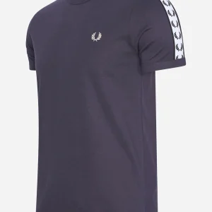 Taped ringer t-shirt - dark graphite