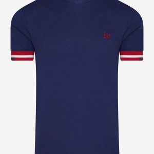 Abstract cuff t-shirt - french navy