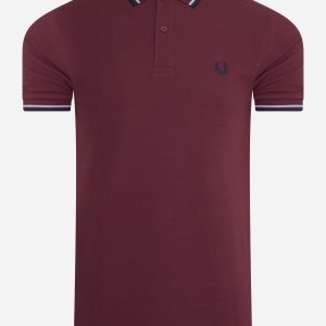 Twin tipped fred perry shirt - aubergine