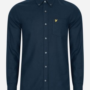 Plain flannel shirt - dark navy