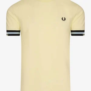 Abstract cuff t-shirt - lemon sorbet