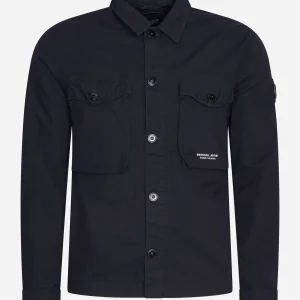 Cotton ripstop overshirt - navy