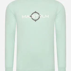 LS logo print tee - mist green