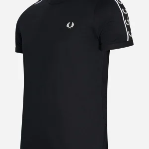Taped ringer t-shirt - black black