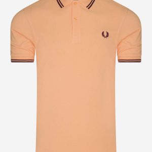 Twin tipped fred perry shirt - light coral
