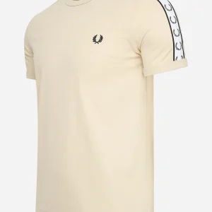 Taped ringer t-shirt - oatmeal