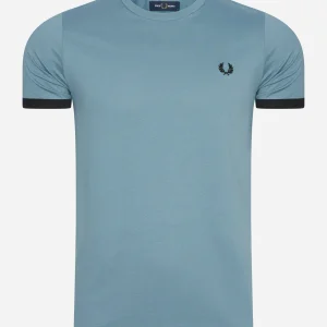 Ringer t-shirt - ash blue