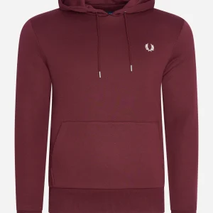 Tipped hooded sweatshirt - oxblood