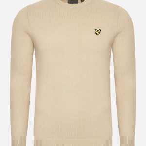 Cotton merino crew jumper - cairngorms khaki