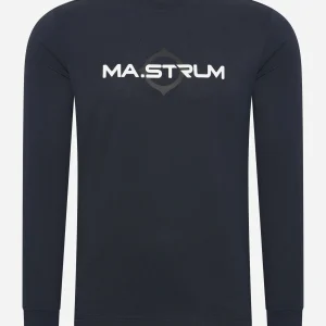 LS logo print tee - ink navy