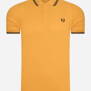 Twin tipped fred perry shirt - gold black black