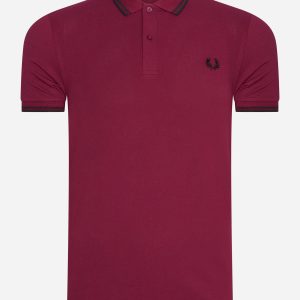 Twin tipped fred perry shirt - tawny port