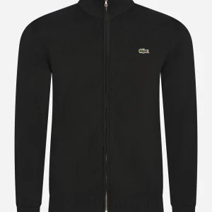 A Zip through sweater - black