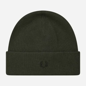 Merino wool beanie - hunting green