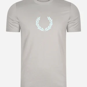 Laurel wreath graphic t-shirt - limestone