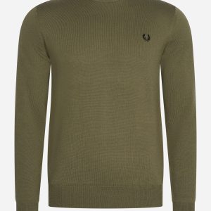 Classic crew neck jumper - uniform green