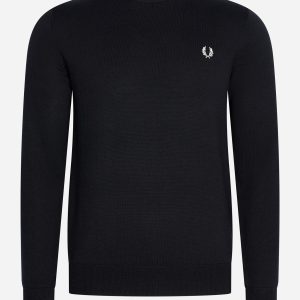 Classic crew neck jumper - black