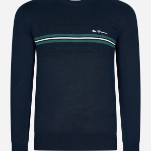 Chest stripe crew - dark navy