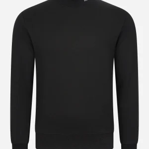 Branded collar sweatshirt - black