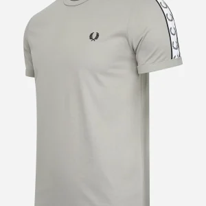 Taped ringer t-shirt - limestone