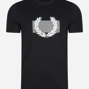 Colour block Laurel wreath t-shirt - Black