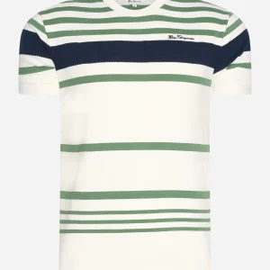 Engineered stripe tee - snow white