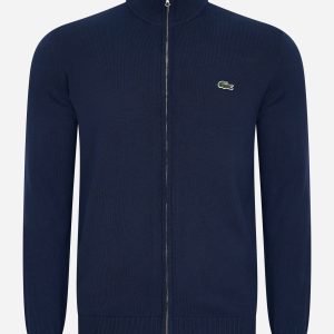 A Zip through sweater - navy blue