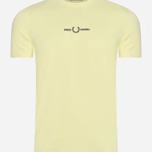 Embroidered t-shirt - wax yellow