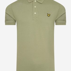 Plain polo shirt - moss