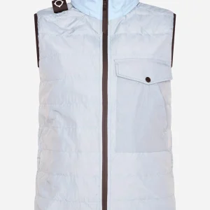 Softshell down quilt gilet - illusion blue