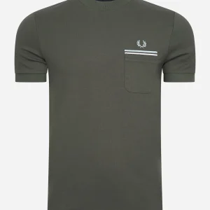 Loopback jersey pocket t-shirt - field green