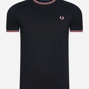 Twin tipped t-shirt - black pink peach