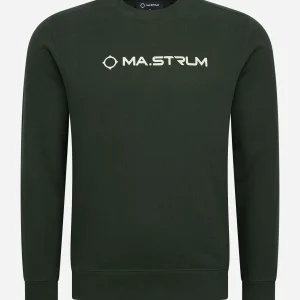 Chest print crew sweat - oil slick