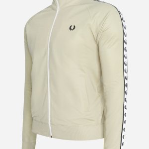 Taped track jacket - light oyster