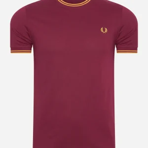 Twin tipped t-shirt - tawny port