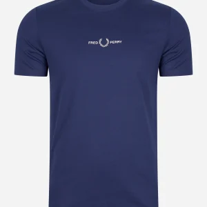 Embroidered t-shirt - french navy
