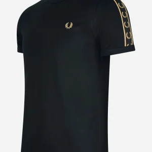 Contrast tape ringer t-shirt - black stone