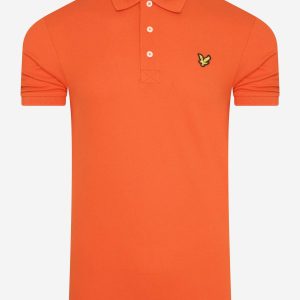 Plain polo shirt - burnt orange