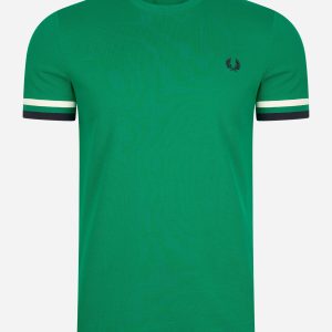 Bold tipped pique t-shirt - fp green