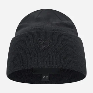 Tonal eagle beanie - jet black