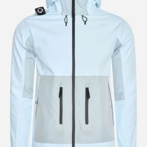 Softshell hooded jacket - illusion blue