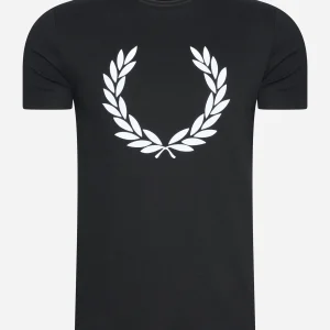 Flock laurel wreath t-shirt - black