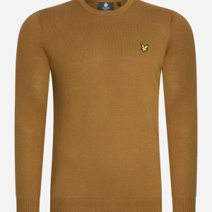 Cotton merino crew jumper - anniversary gold